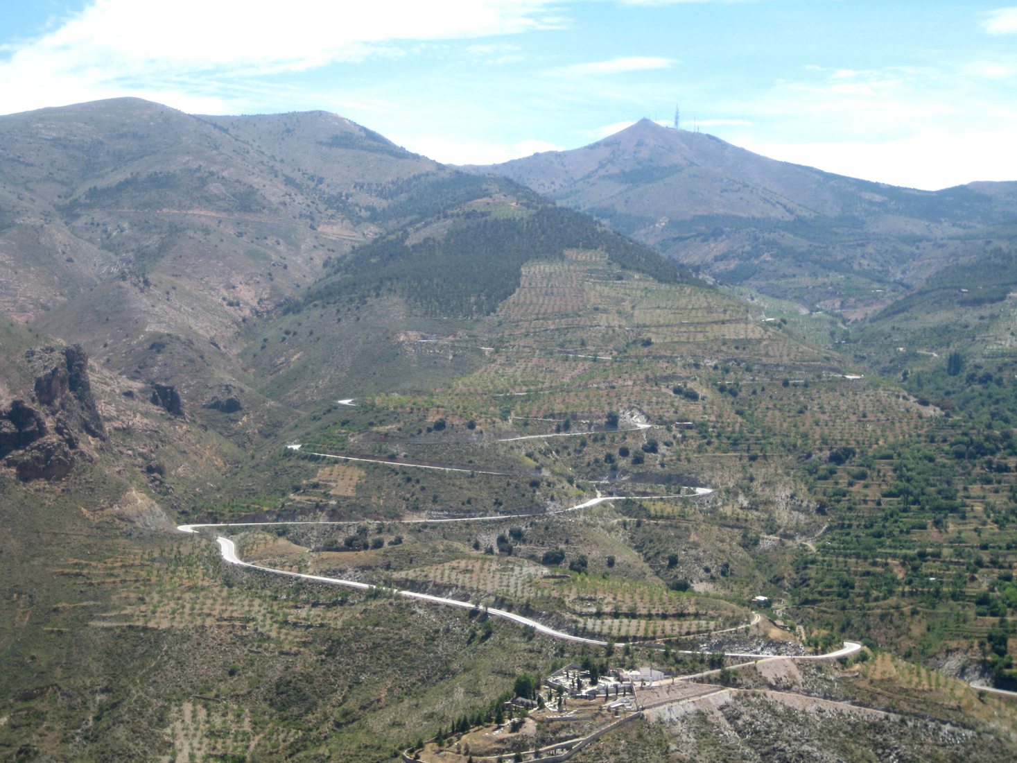 Carretera entre Bacares y Velefique